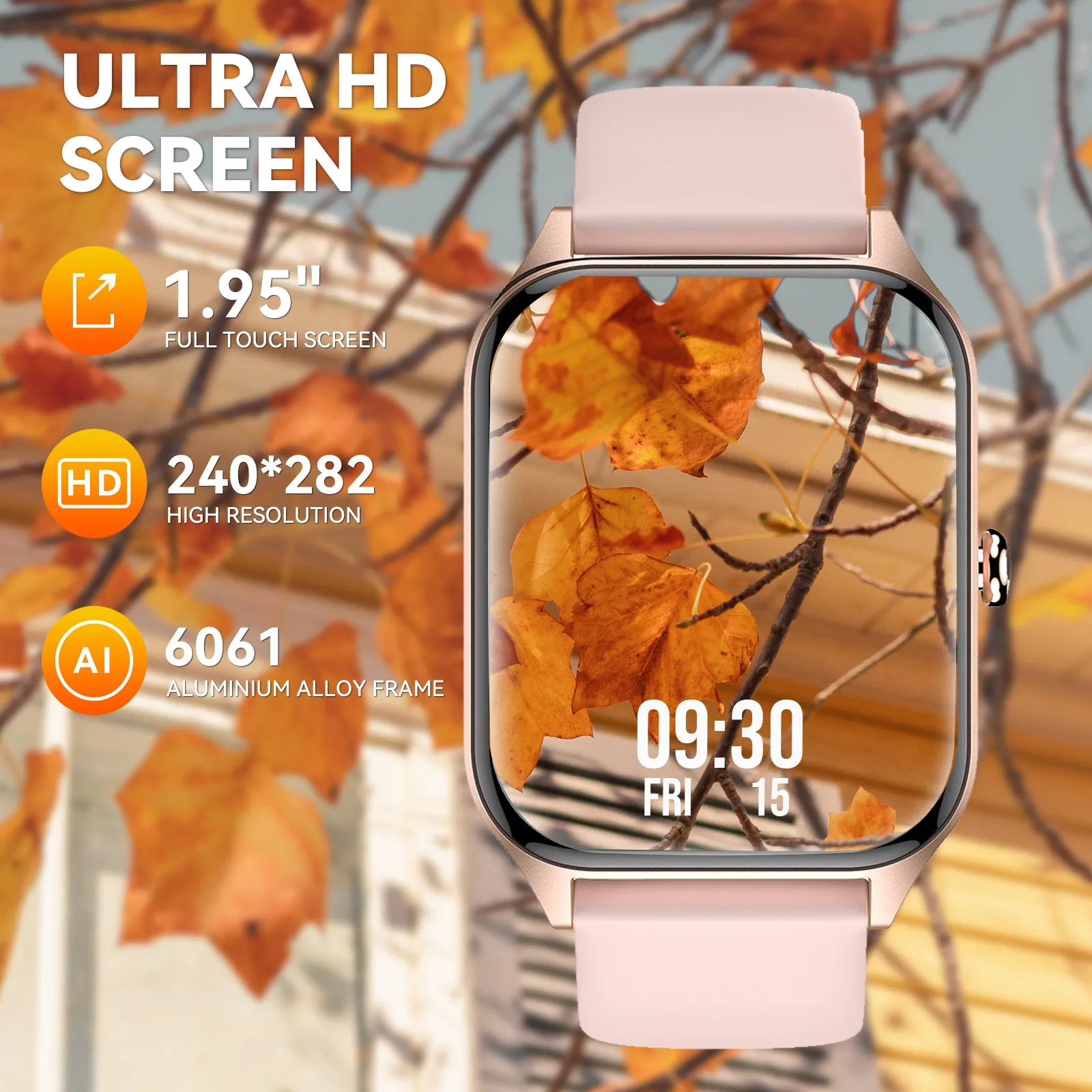 Smart Watch for Men Make/Answer Calls 1.95" HD Big Screen Smartwatch Compatible with iPhone Android Phones Waterproof Fitness Tracker 100  Sports Modes Watch with Heart Rate Sleep Monitor Pedometer