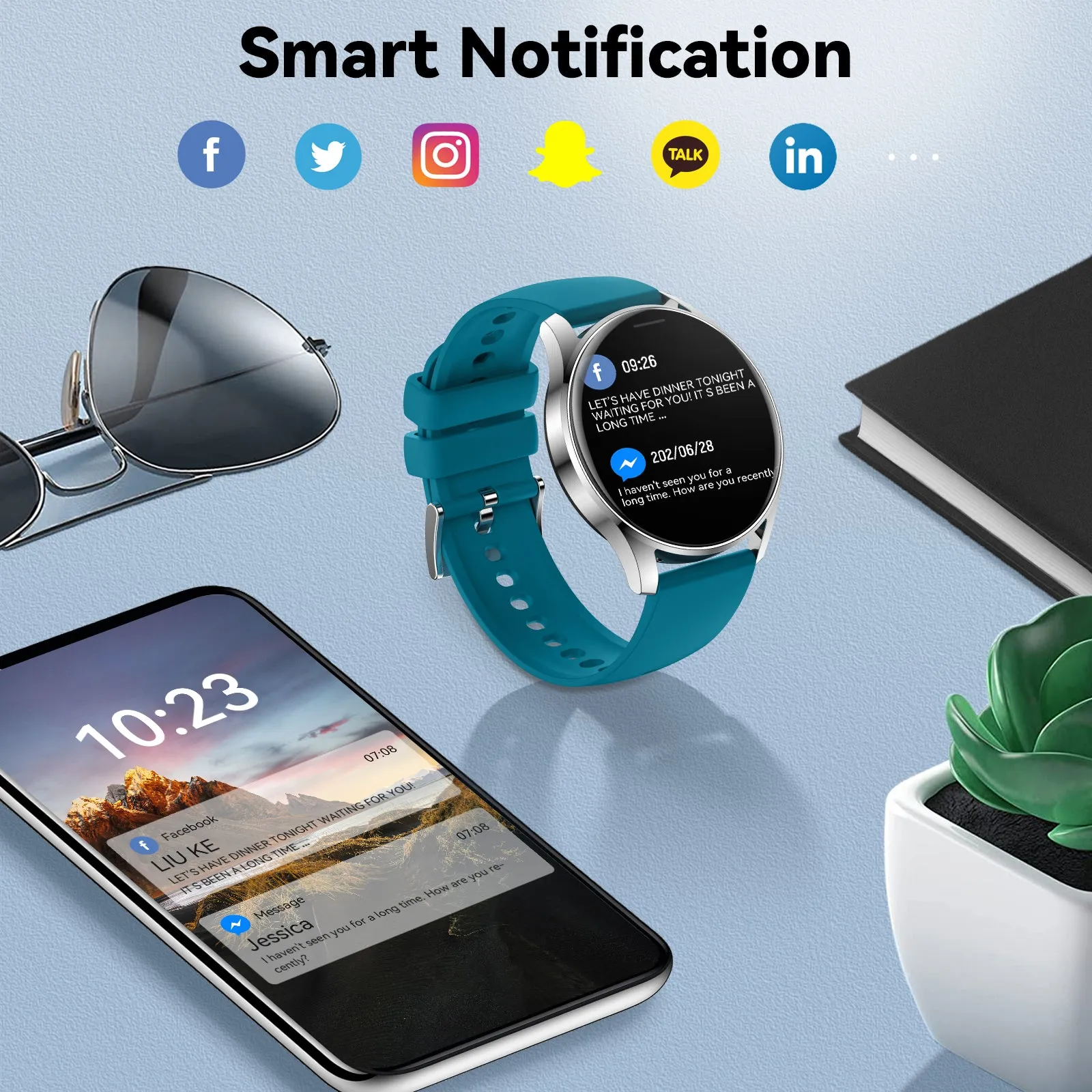 Smart Watch For Women Men HD Call Dial Activity Fitness Tracker Watch With Heart Rate Monitor Sleep Tracker Pedometer Step Counter Stopwatch Waterproof Sports Smartwatch For Android iPhone Samsung