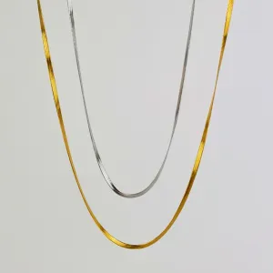 Snake Chain Necklace - Gold or Silver