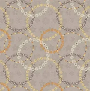 Song Bird - Taupe Floral Chains by Camelot by the yard 3336