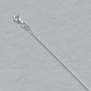 Springer's Collection Sterling Silver 1.5mm Round Cable Link Chain - 24"