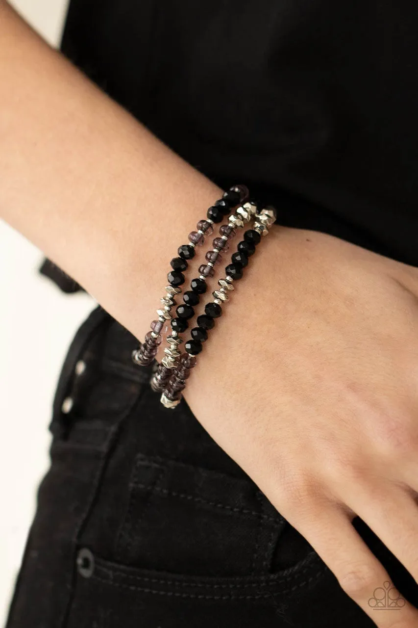 Stellar Strut Black Paparazzi Bracelet