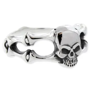 Sterling Silver Bones Connected Skull Ring