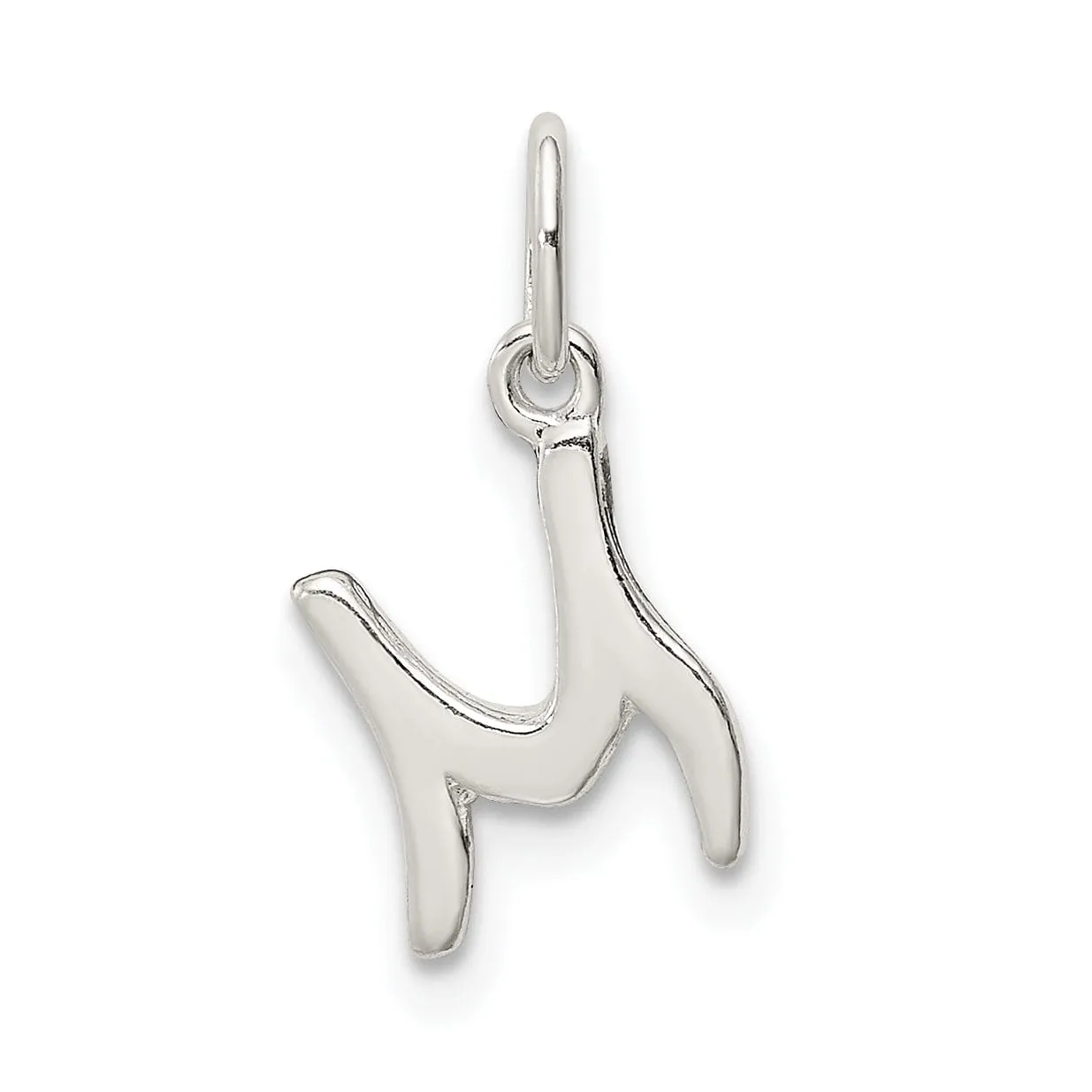 Sterling Silver Chain Slide Initial M Pendant