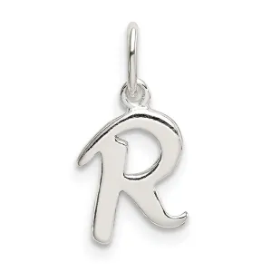 Sterling Silver Chain Slide Initial R Pendant