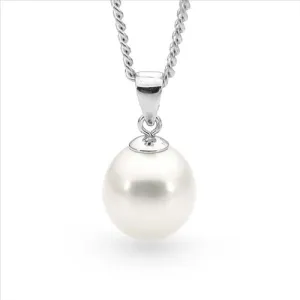 Sterling Silver Pendant with White Freshwater Pearl 9mm