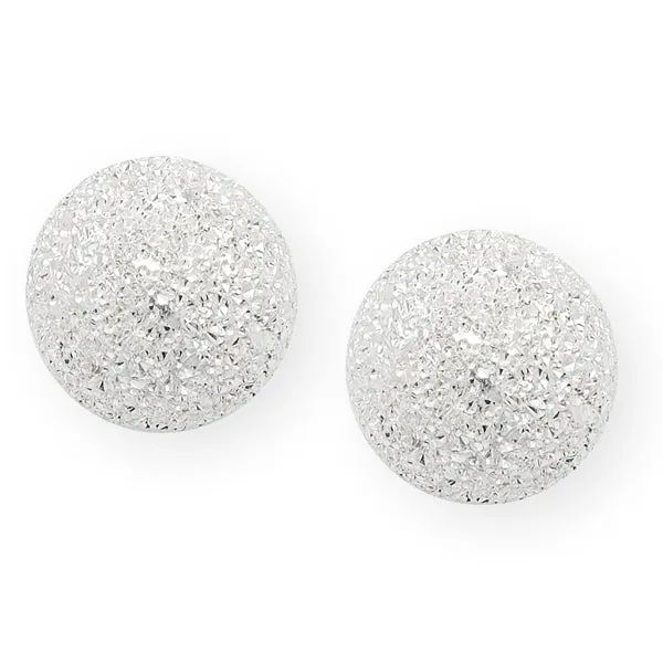 Sterling Silver Star Dust Ball Earrings