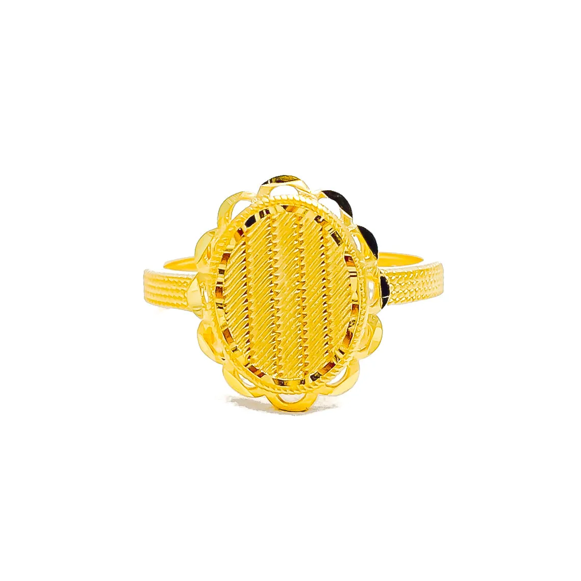 Stylish Brilliant 22k Gold Ring