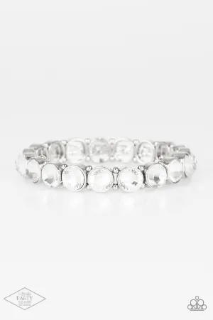 Sugar-Coated Sparkle White Paparazzi Bracelet