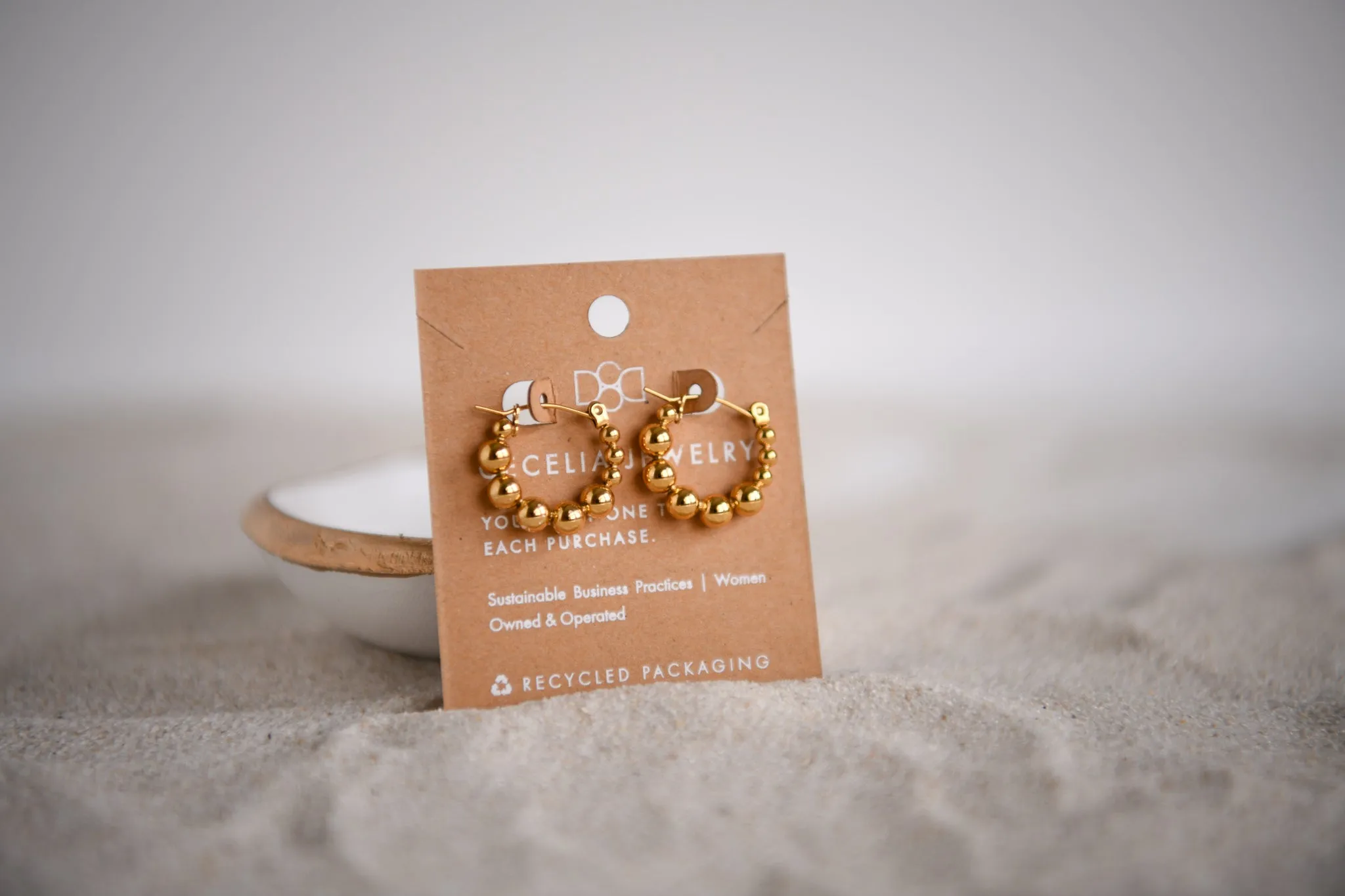 Sunrise Waterproof Stainless Steel Hoop Earrings