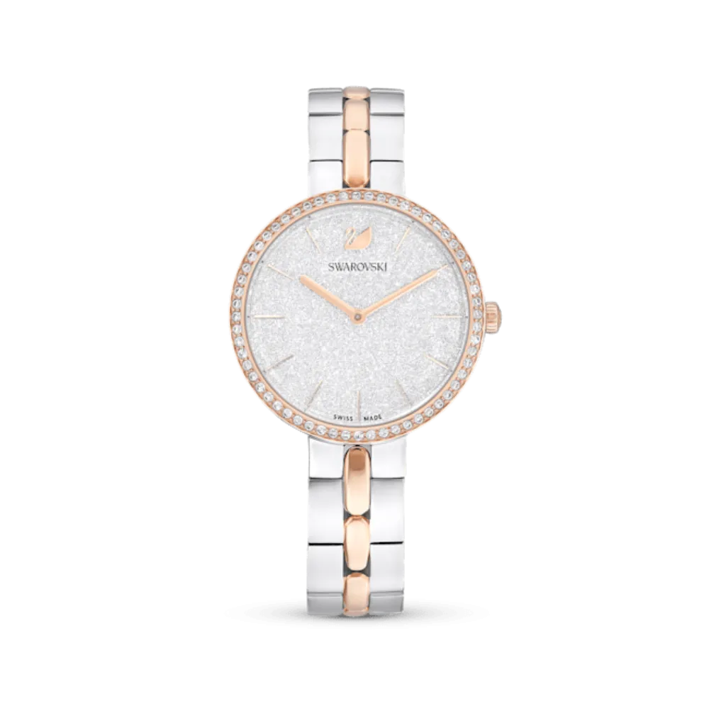 Swarovski Cosmopolitan watch Swiss Made, Metal bracelet, White, Mixed metal finish