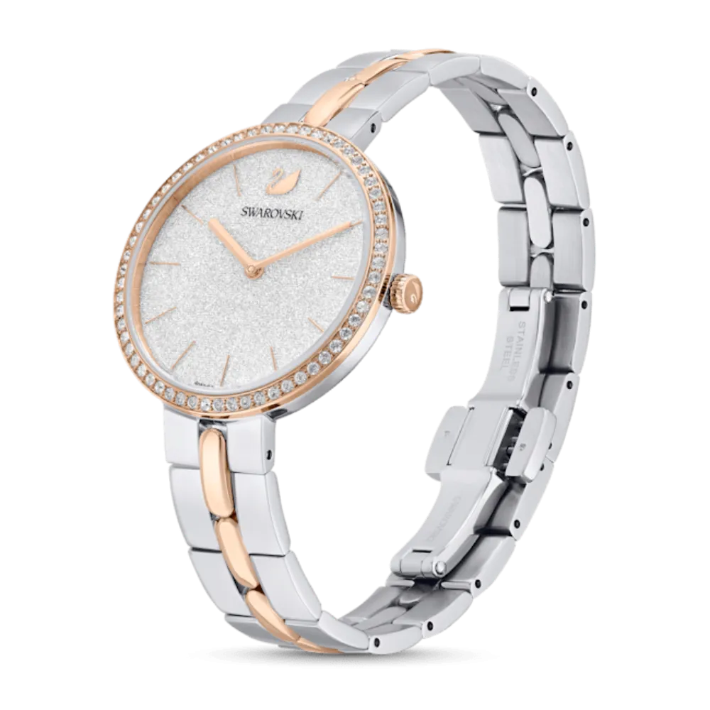 Swarovski Cosmopolitan watch Swiss Made, Metal bracelet, White, Mixed metal finish