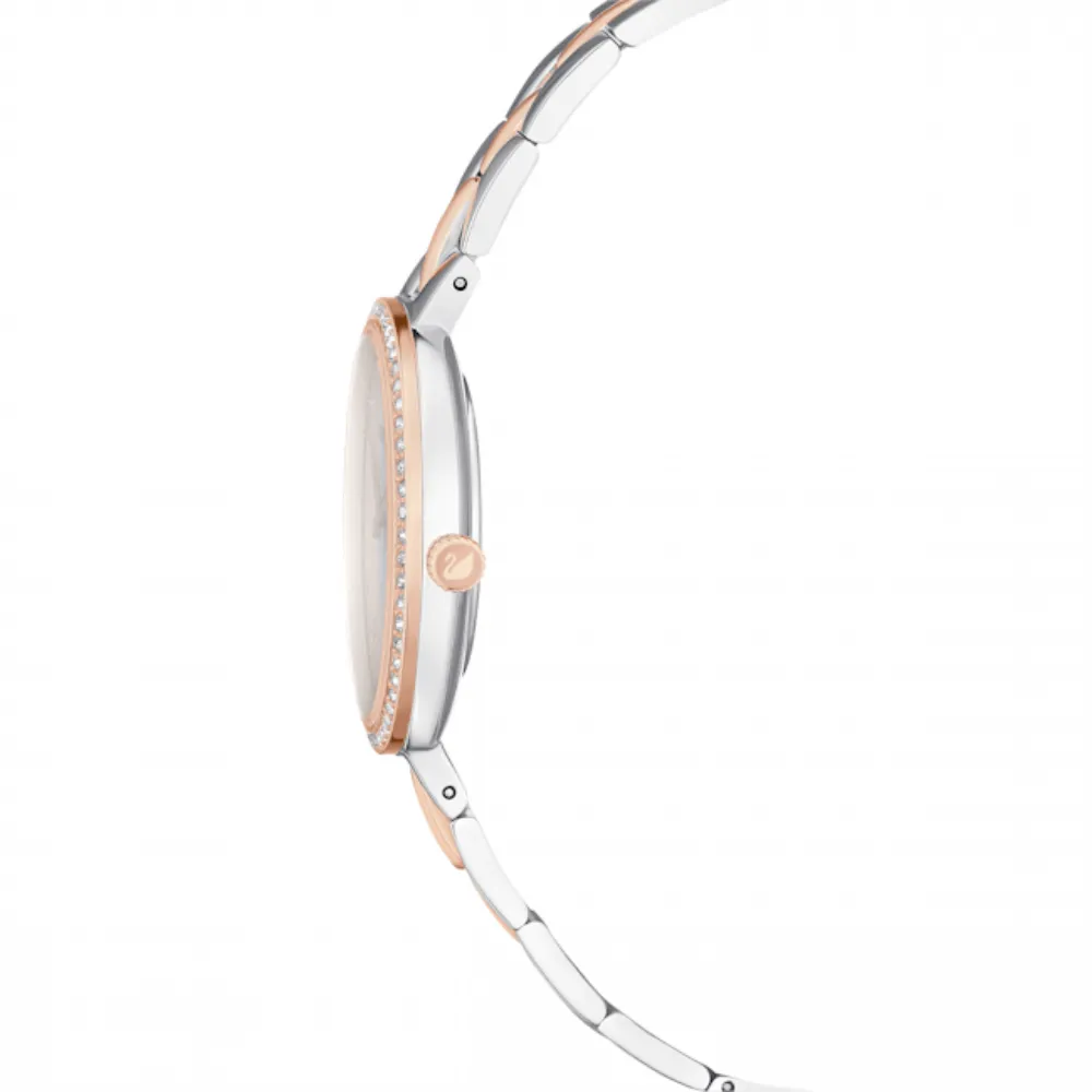 Swarovski Cosmopolitan watch Swiss Made, Metal bracelet, White, Mixed metal finish