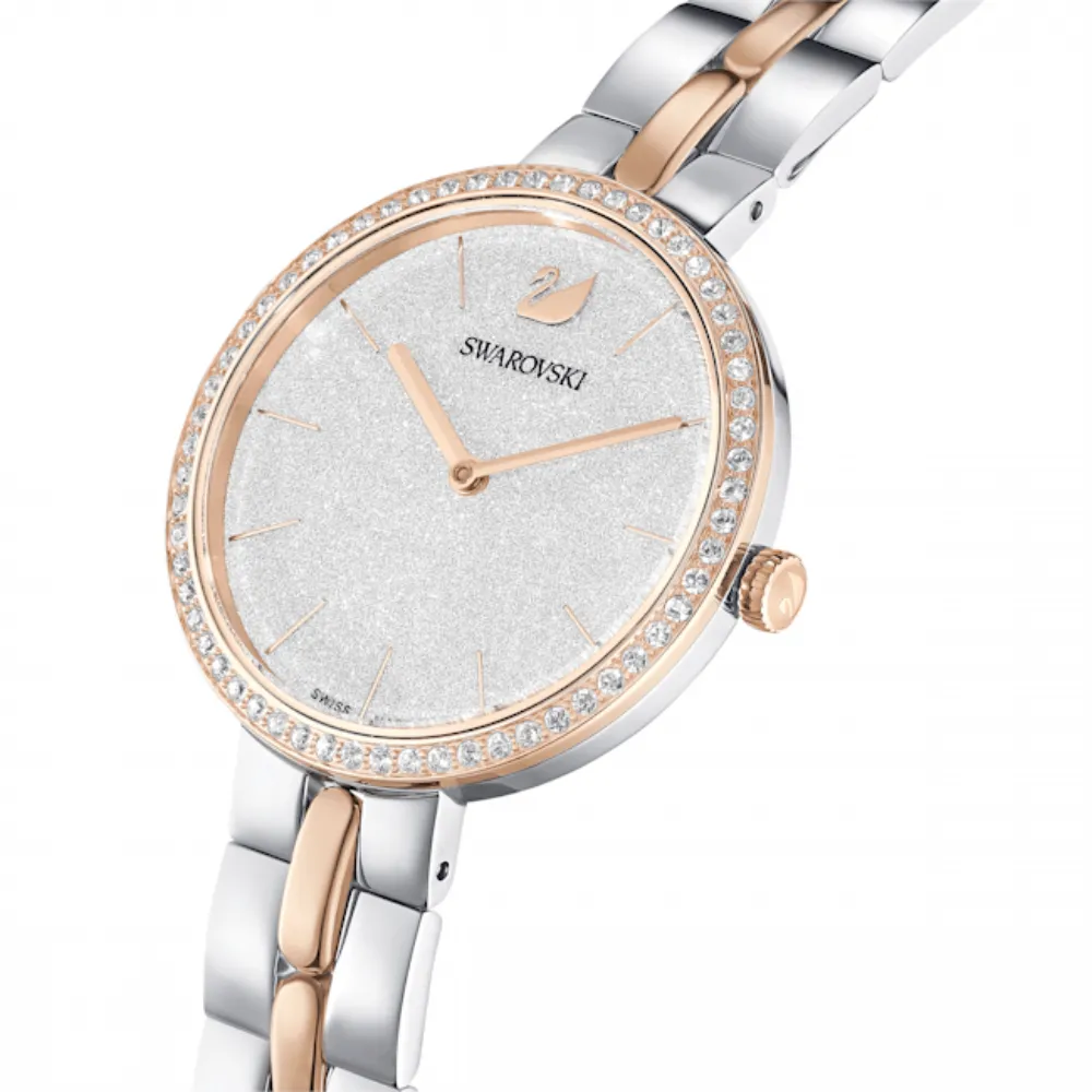 Swarovski Cosmopolitan watch Swiss Made, Metal bracelet, White, Mixed metal finish