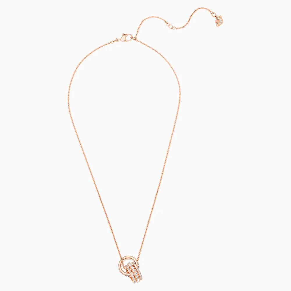 Swarovski Further Pendant White Rose-Gold Tone One Size