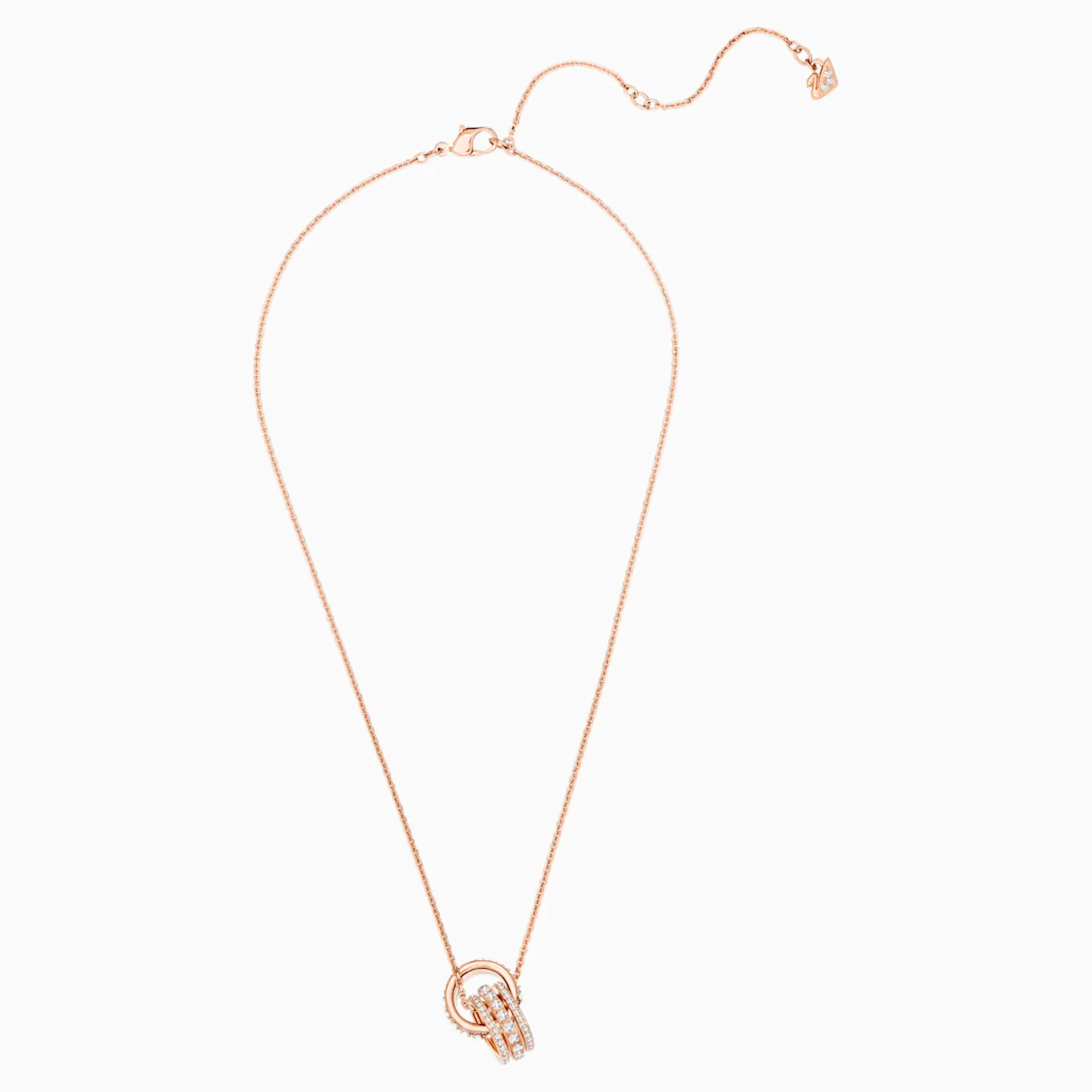 Swarovski Further Pendant White Rose-Gold Tone One Size