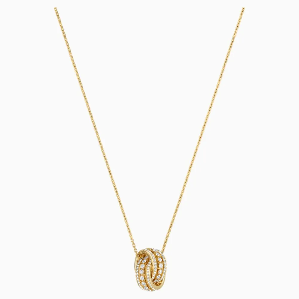 Swarovski,Further Necklace,White, Gold-Tone,One Size