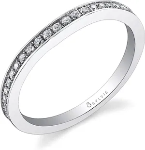 Sylvie Pave Diamond Wedding Band