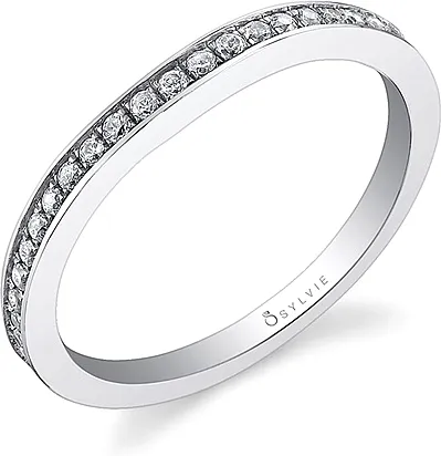 Sylvie Pave Diamond Wedding Band