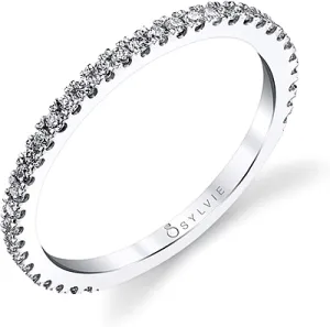 Sylvie Pave Diamond Wedding Band
