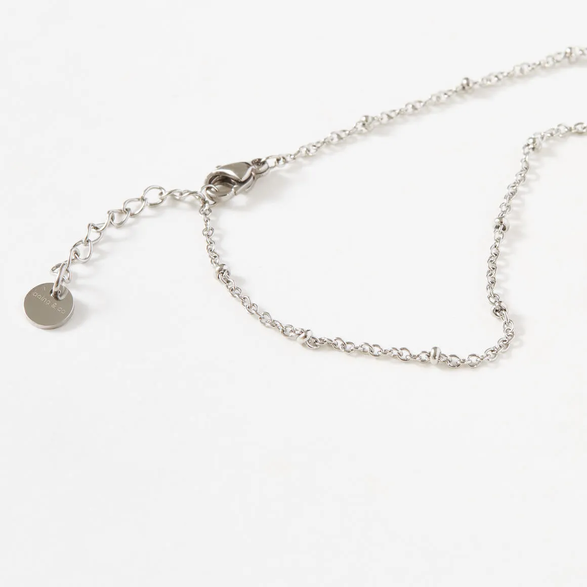 Tabono & Lotus Charm Ball Chain Necklace