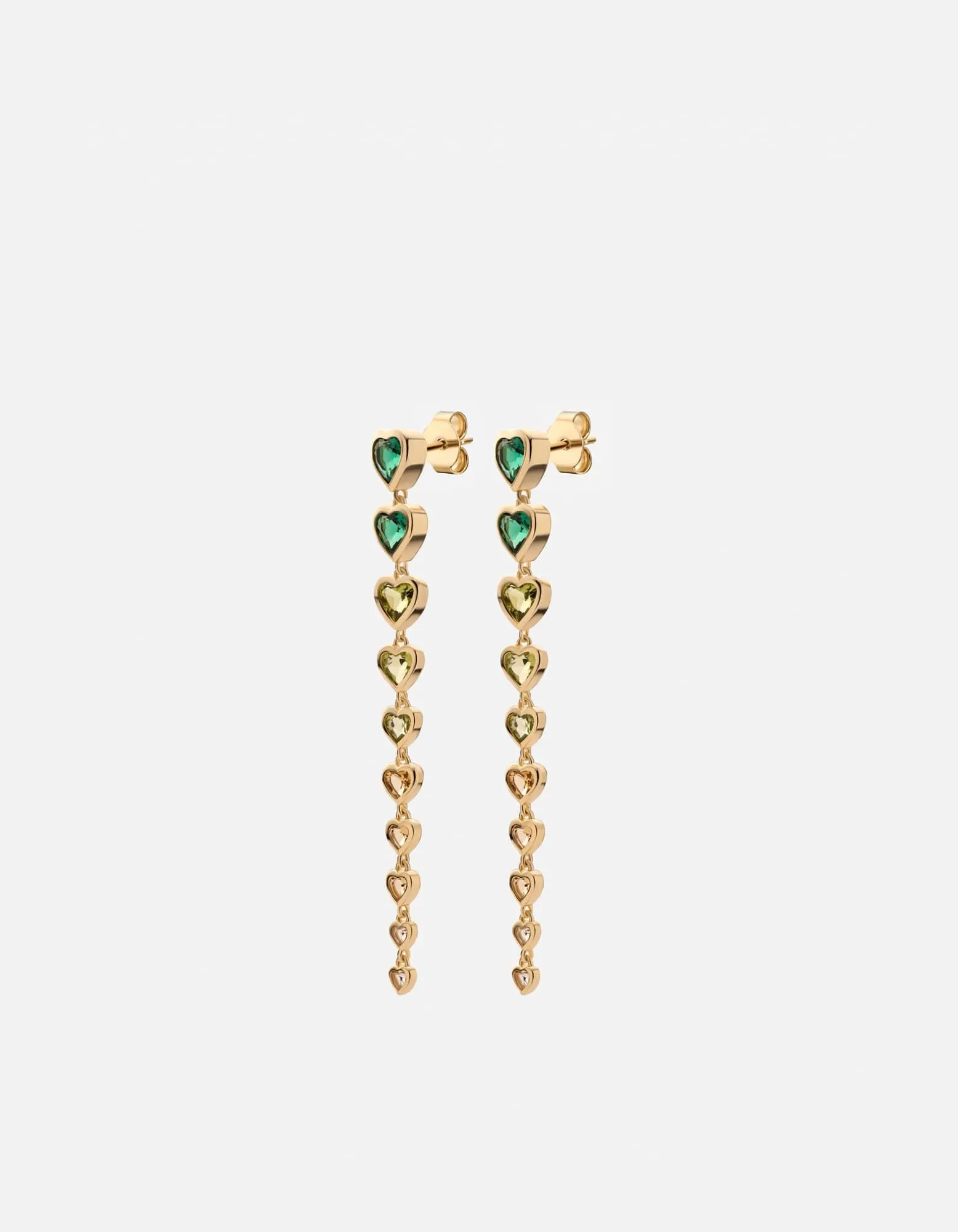 Tali Multi Heart Earrings, Gold Vermeil