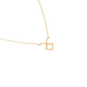 Taurus Zodiac Sign Diamond Necklace