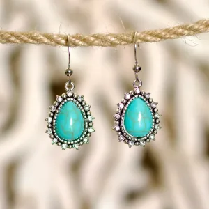 Teardrop Turquoise Earrings – Timeless Elegance