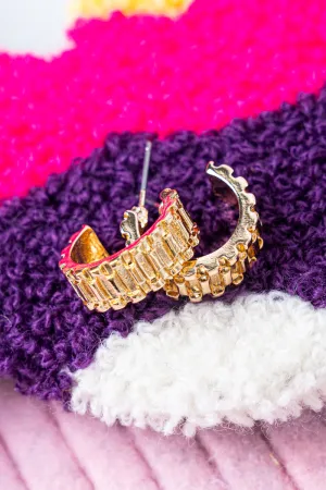 Tessa Textured Goldtone Hoop Earrings