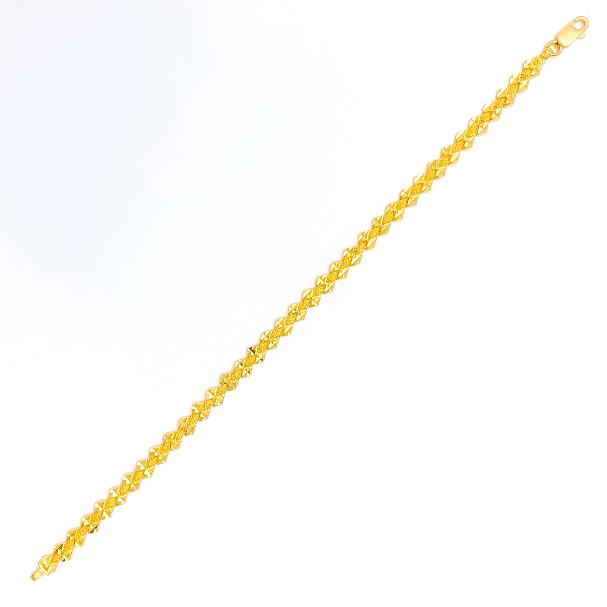Textured Glamorous 22k Gold Bracelet