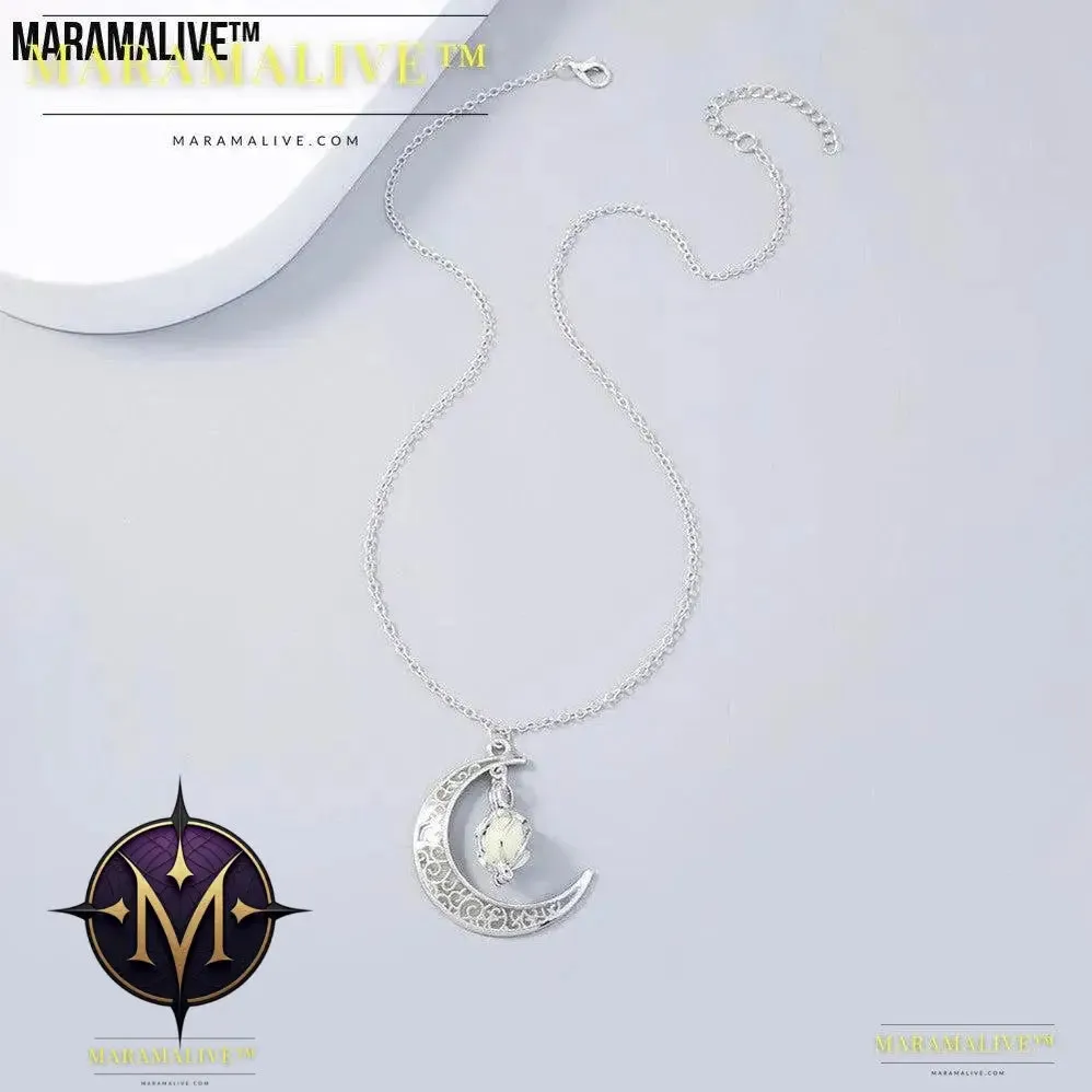 The Halloween Multicoloured Moon Whirlwind Necklace