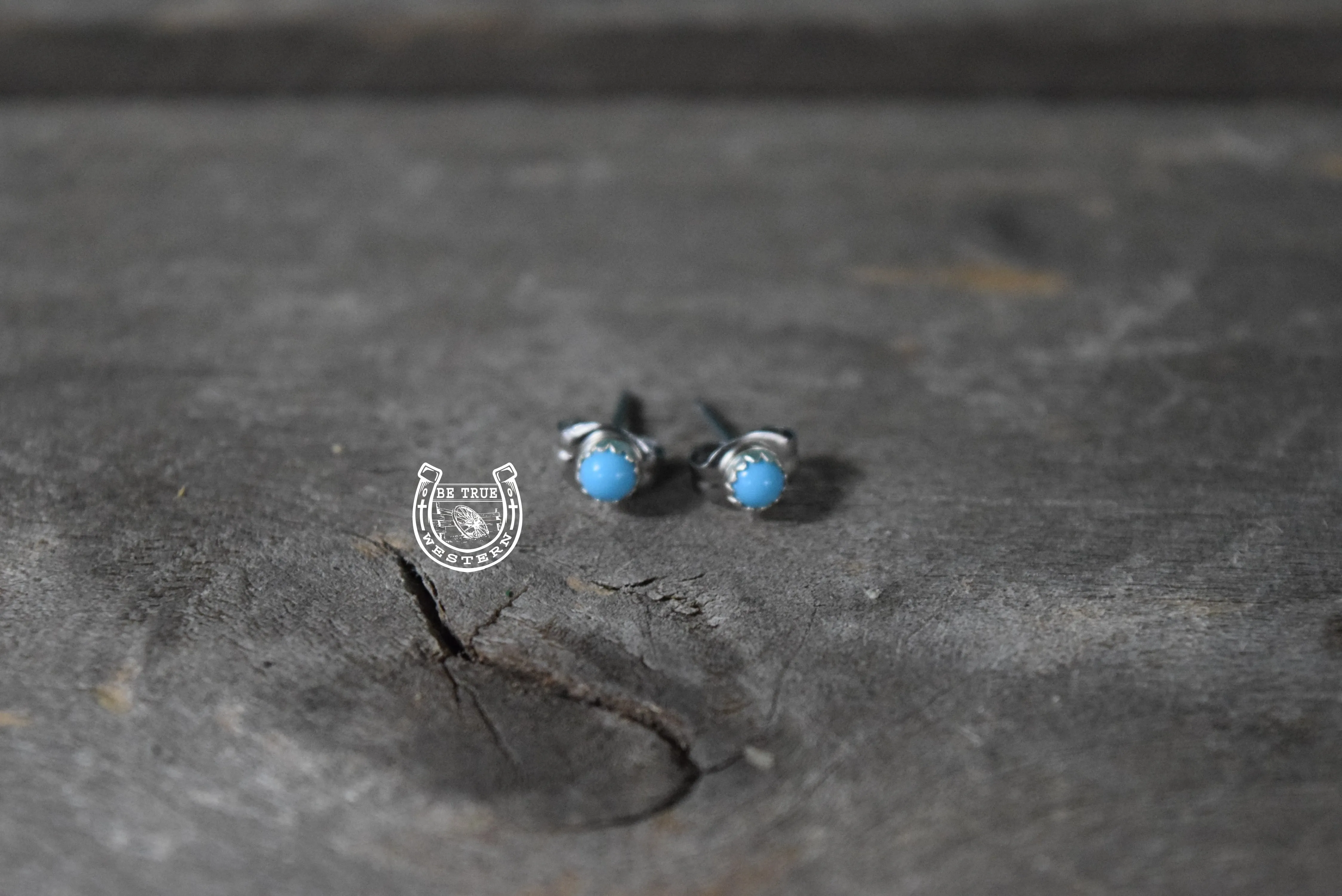 The Small Stud Turquoise Sterling Silver Earrings