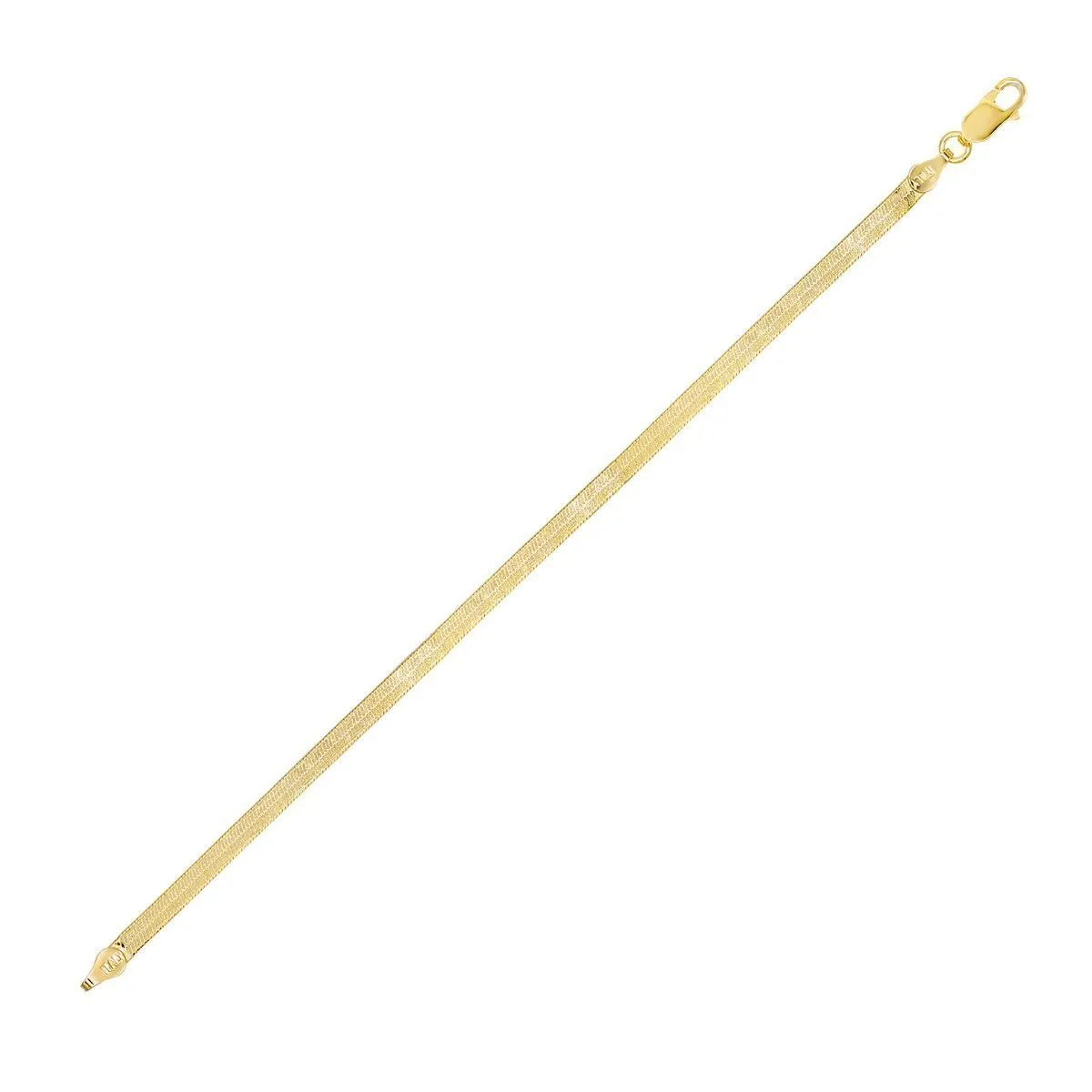 Thin Herringbone Bracelet 14K