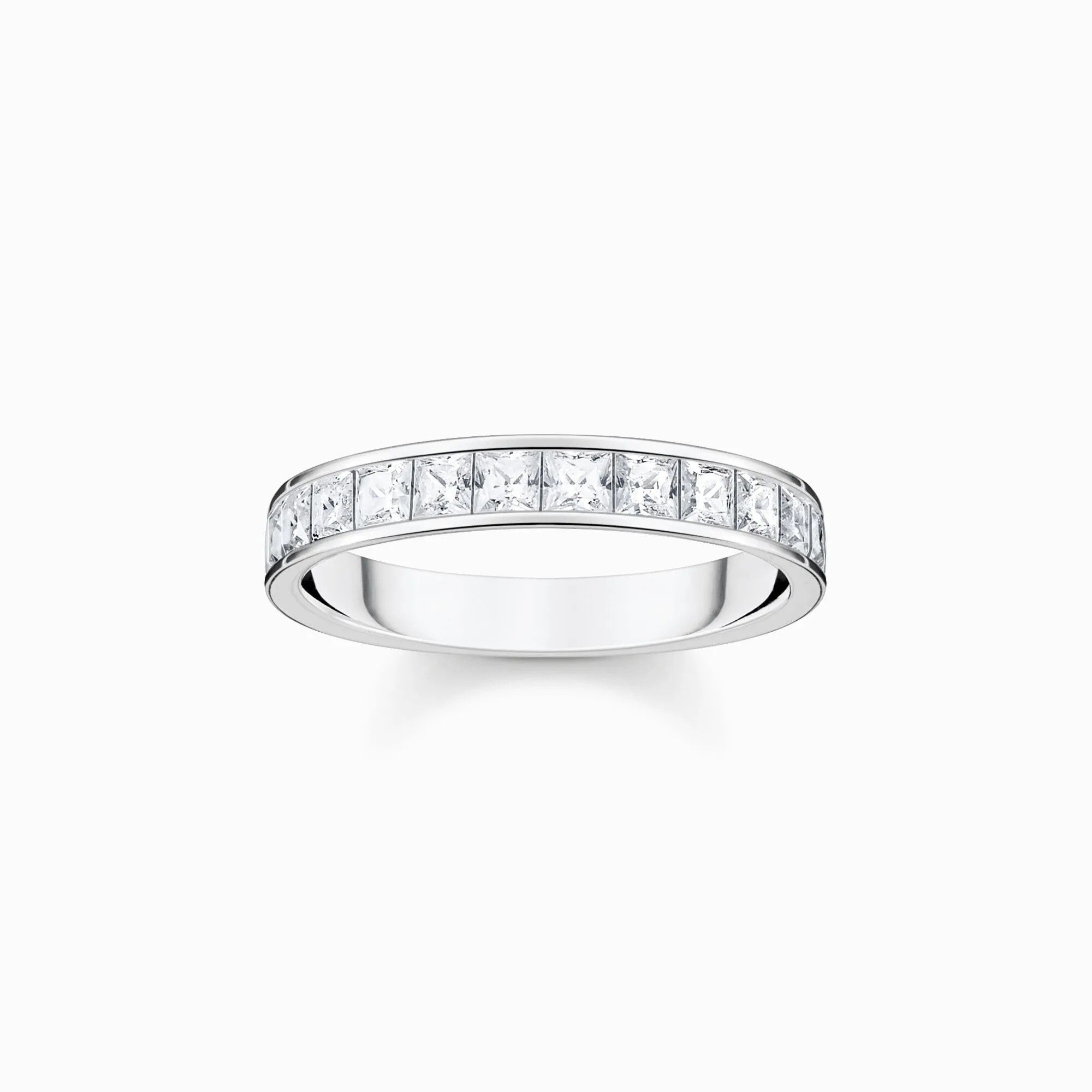Thomas Sabo Sterling Silver White Stones Pave Ring