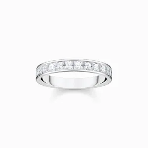 Thomas Sabo Sterling Silver White Stones Pave Ring