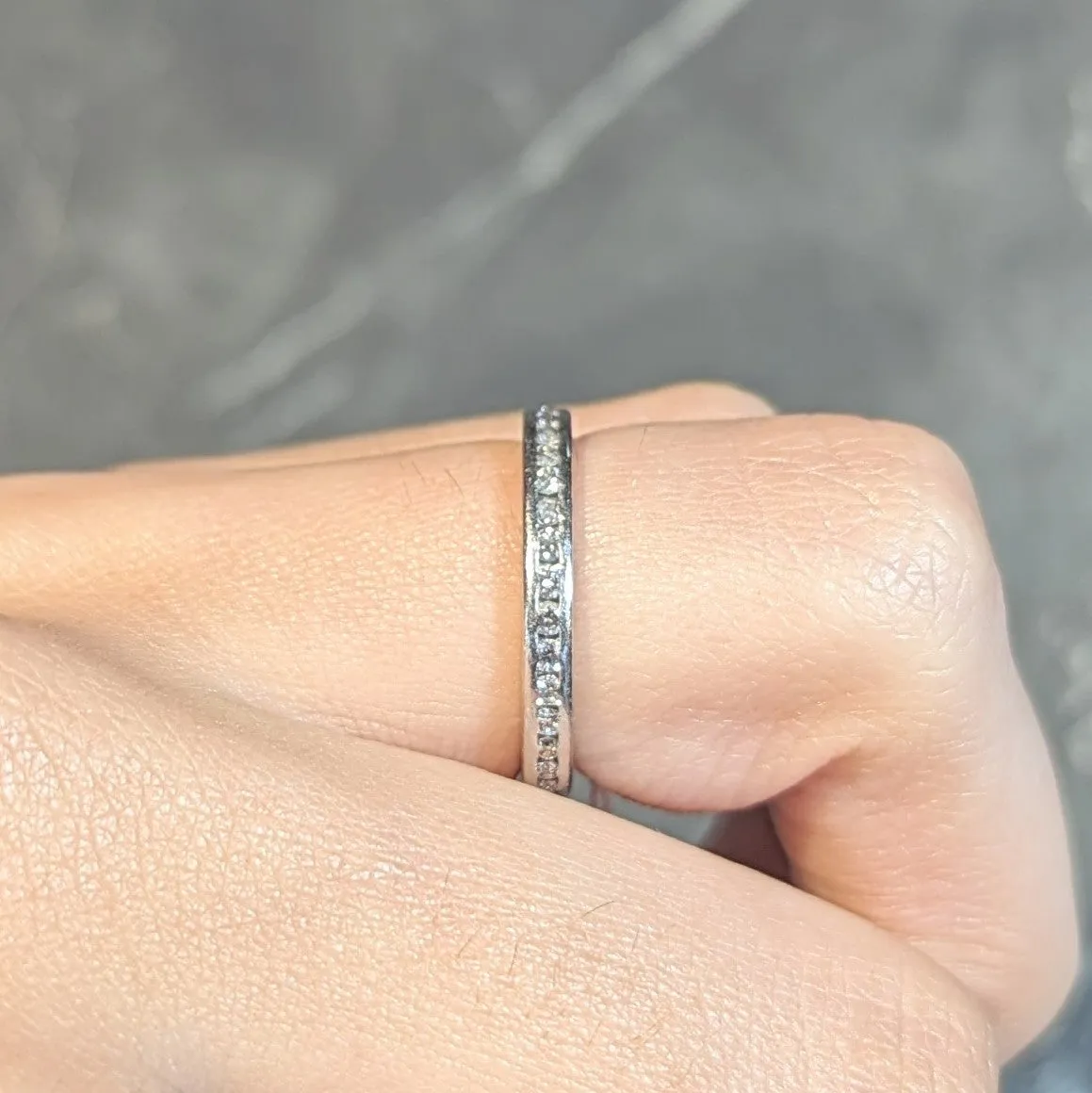 Tiffany & Co. 1.02 CTW Diamond Platinum Vintage Eternity Channel Band Ring