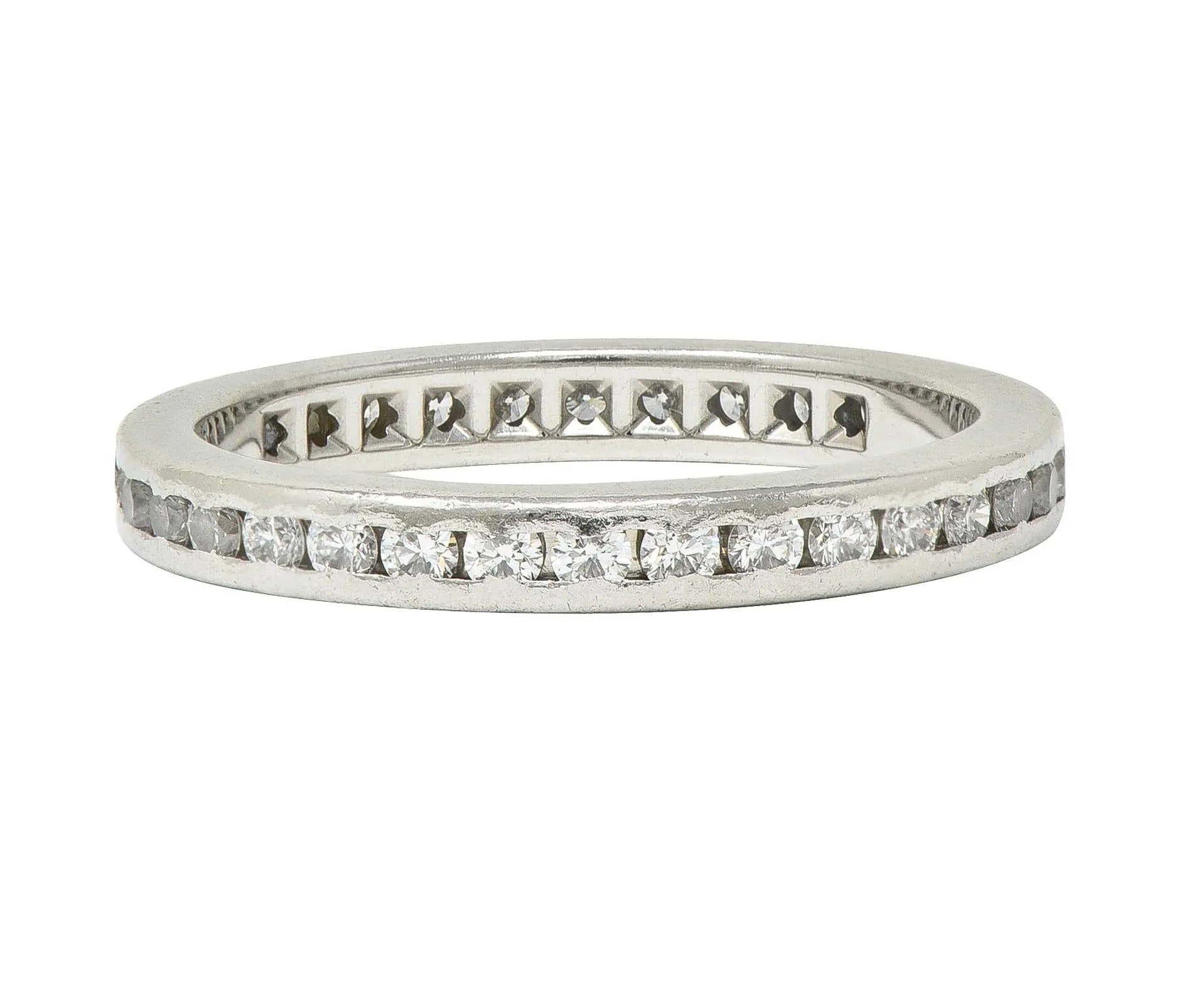 Tiffany & Co. 1.02 CTW Diamond Platinum Vintage Eternity Channel Band Ring