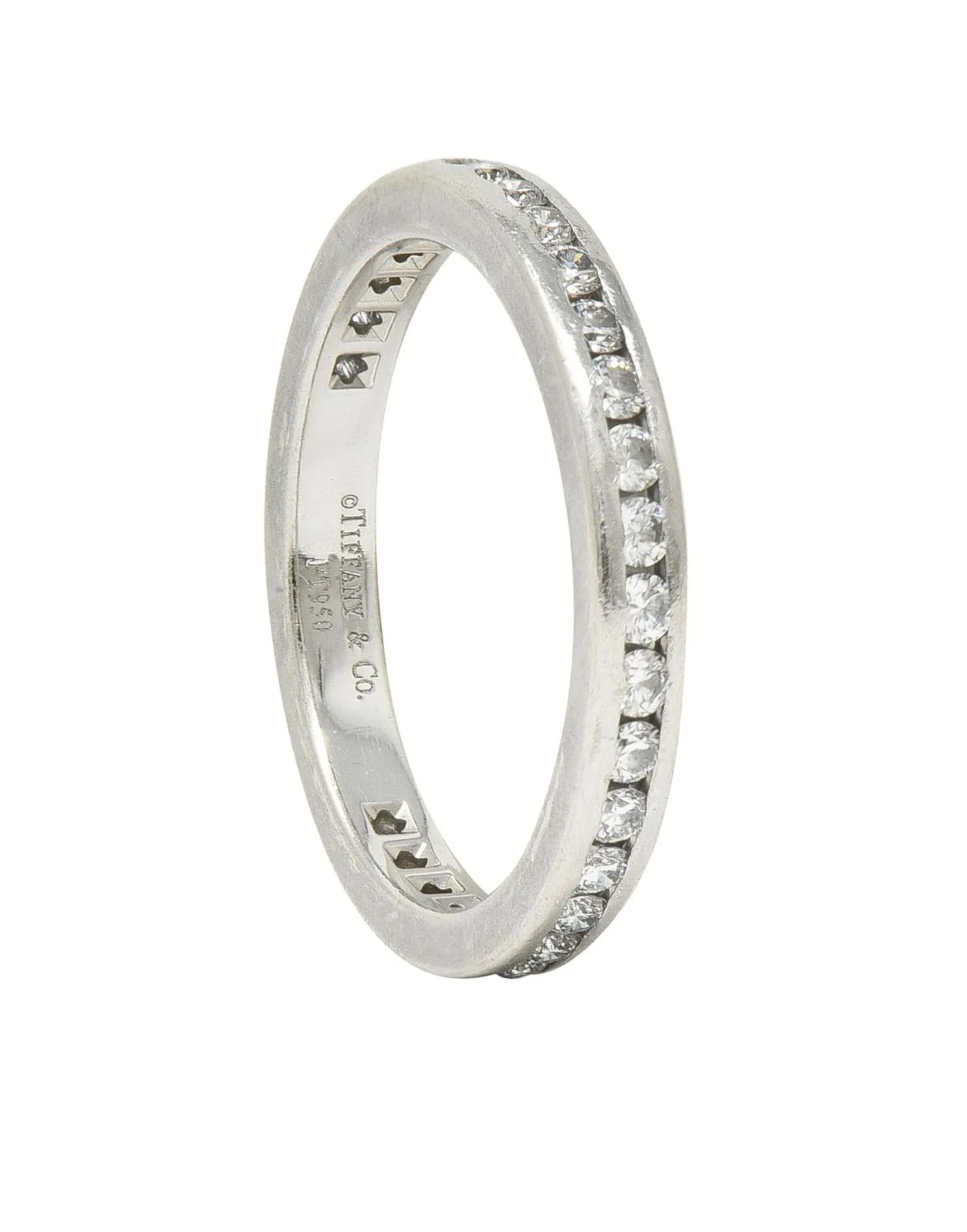 Tiffany & Co. 1.02 CTW Diamond Platinum Vintage Eternity Channel Band Ring