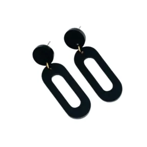 Timeless 04 Oval Acrylic Earrings in various colours