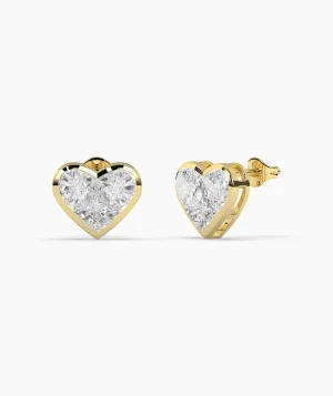 Timeless Diamond Heart Earrings