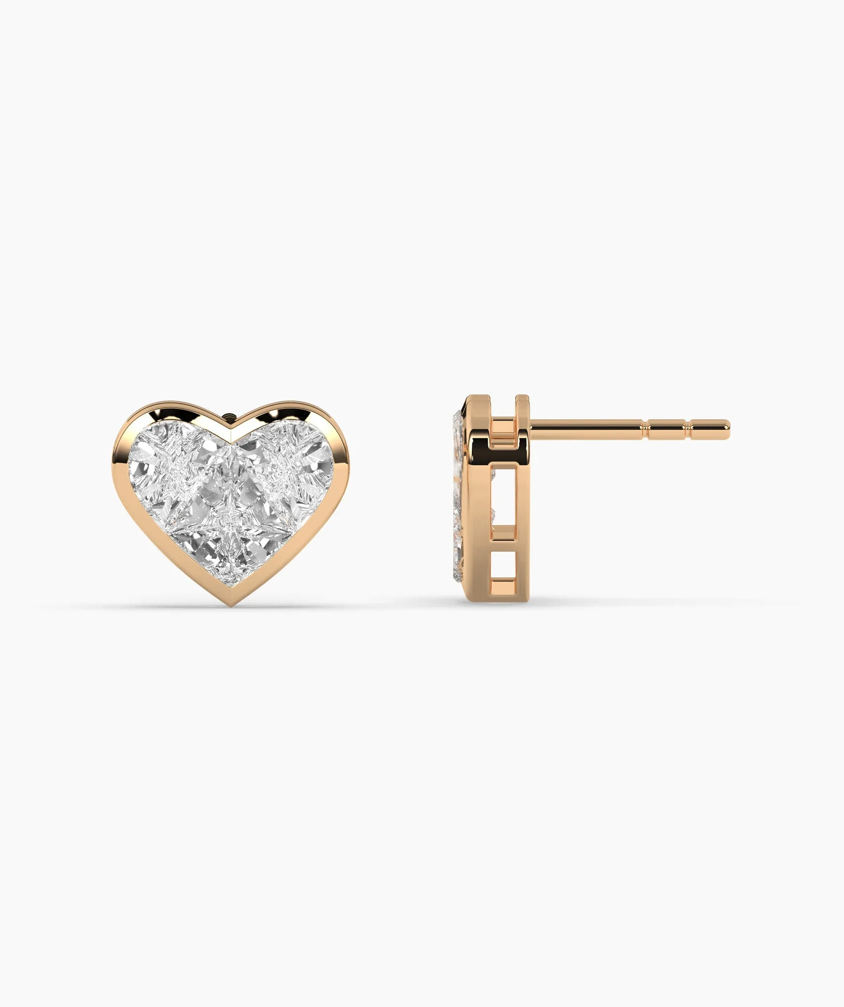 Timeless Diamond Heart Earrings