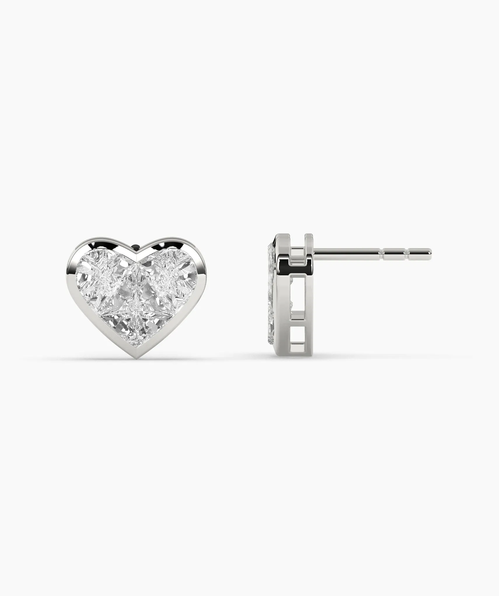 Timeless Diamond Heart Earrings