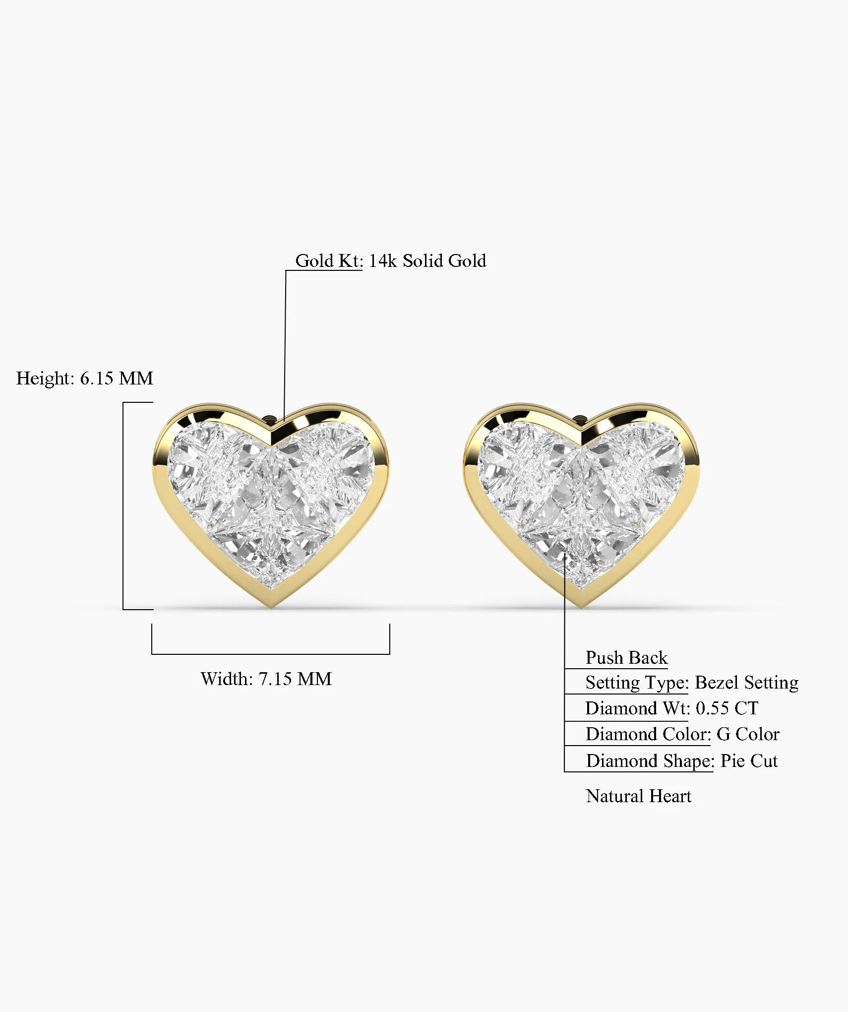 Timeless Diamond Heart Earrings