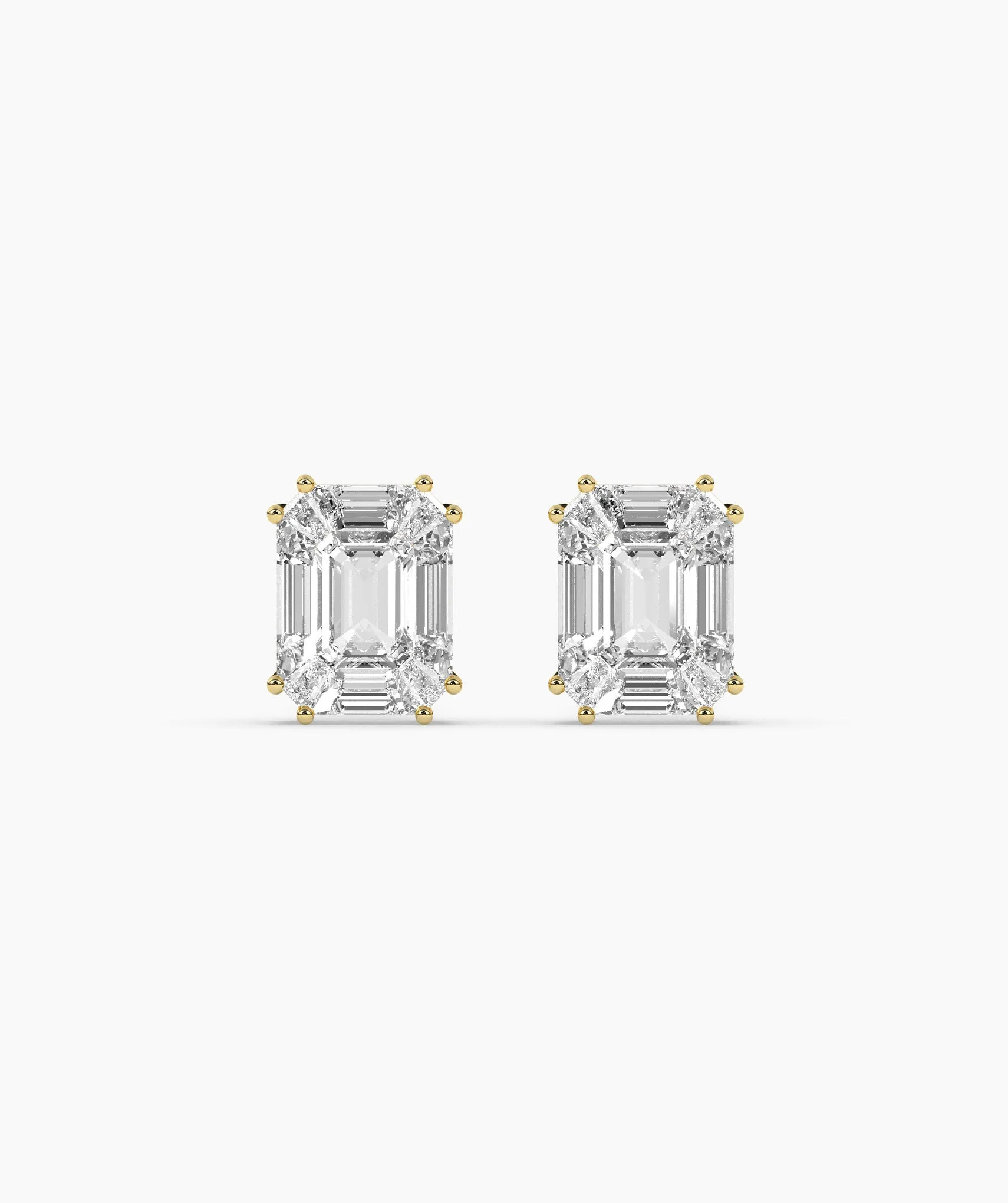 Timeless Emerald Cut Diamond Studs