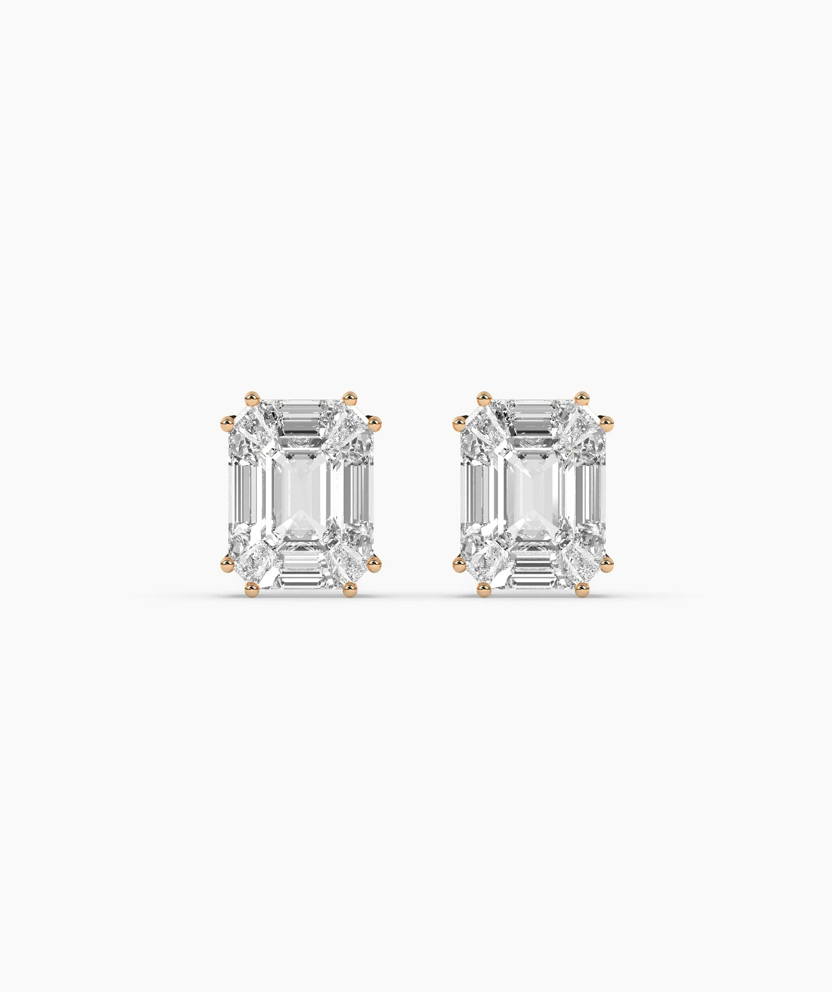 Timeless Emerald Cut Diamond Studs