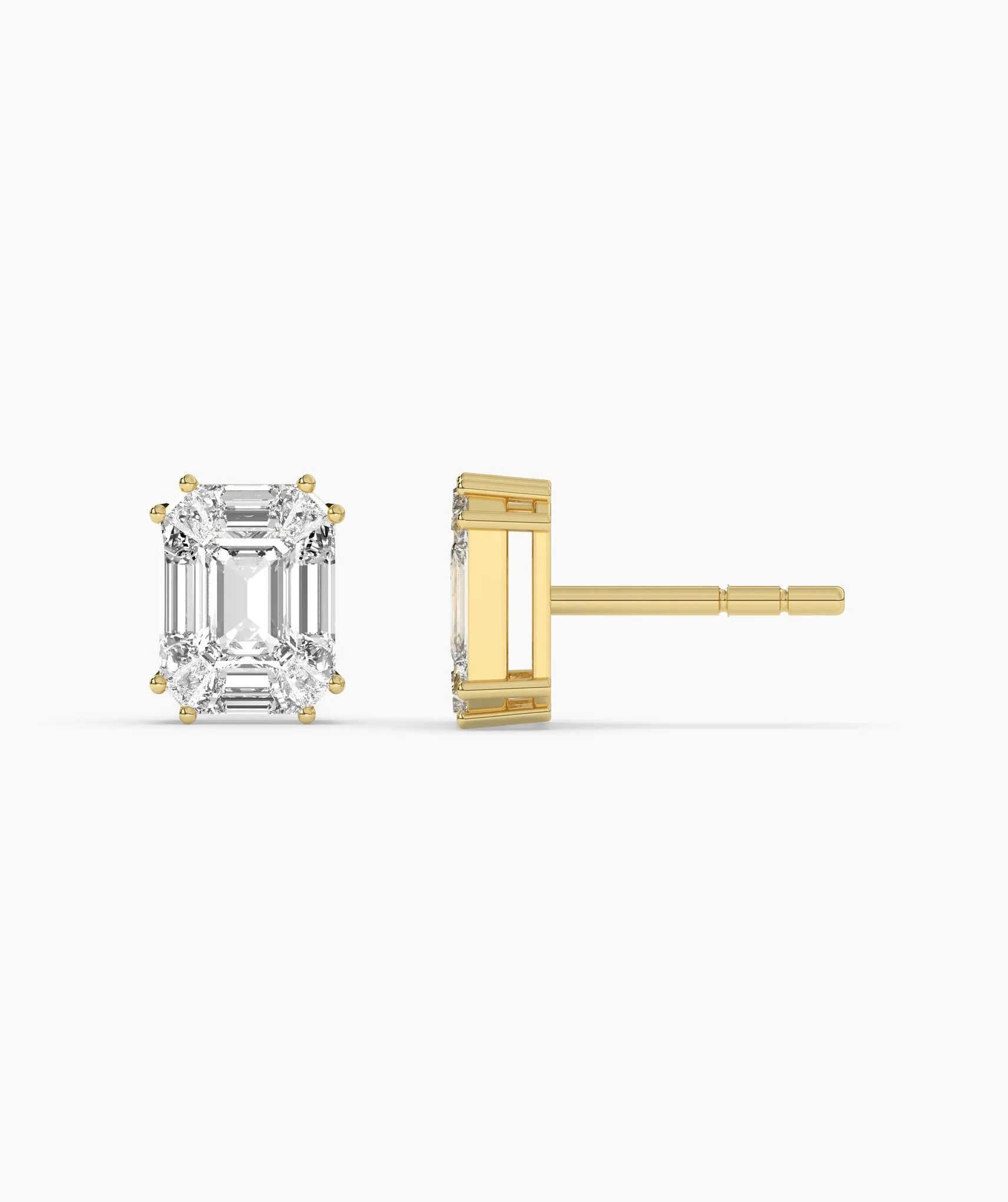Timeless Emerald Cut Diamond Studs