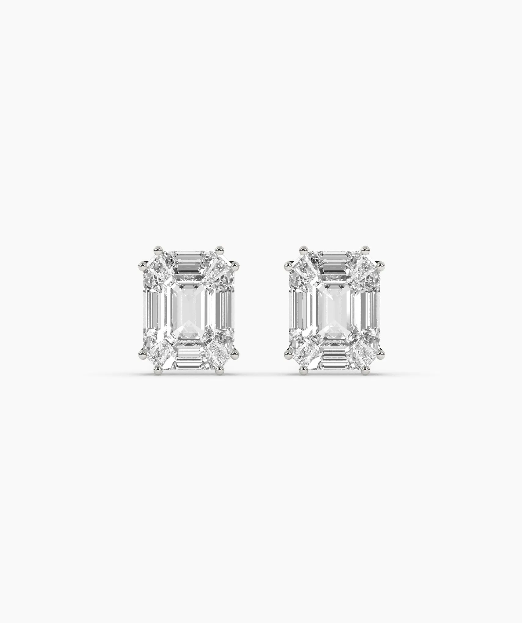 Timeless Emerald Cut Diamond Studs