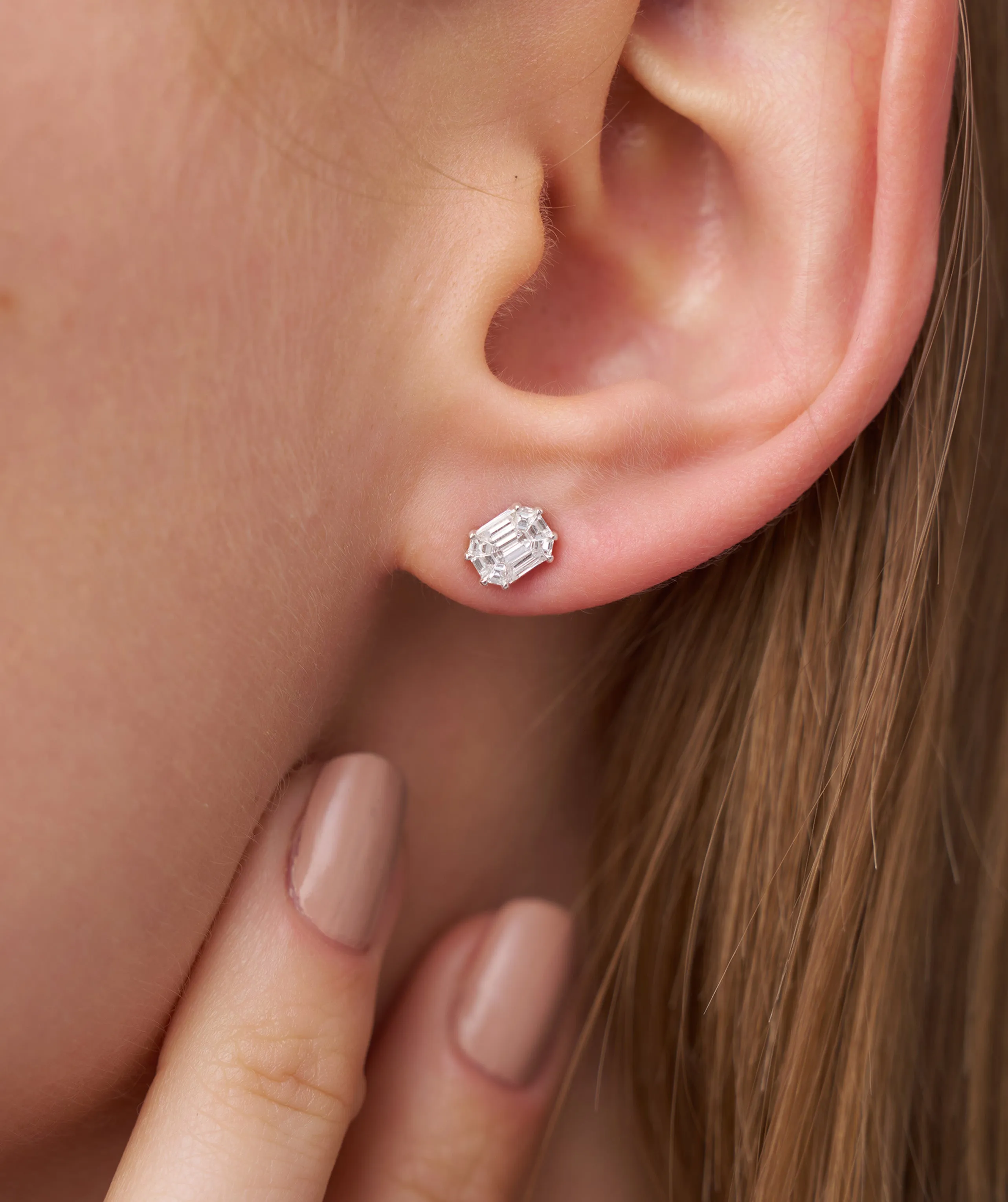 Timeless Emerald Cut Diamond Studs