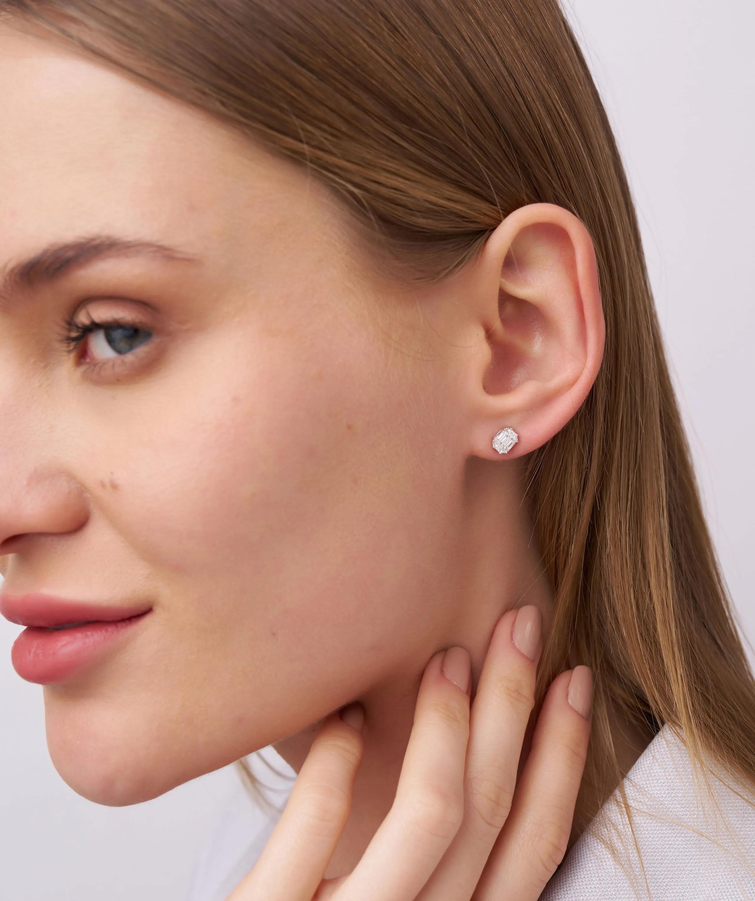 Timeless Emerald Cut Diamond Studs