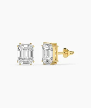 Timeless Emerald Cut Diamond Studs